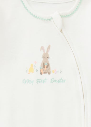 Baby White My First Easter Sleepsuit (Newborn-12mths)
