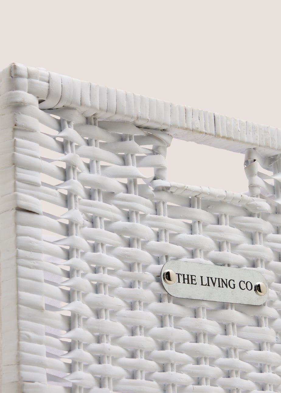White Collapsible Living Basket