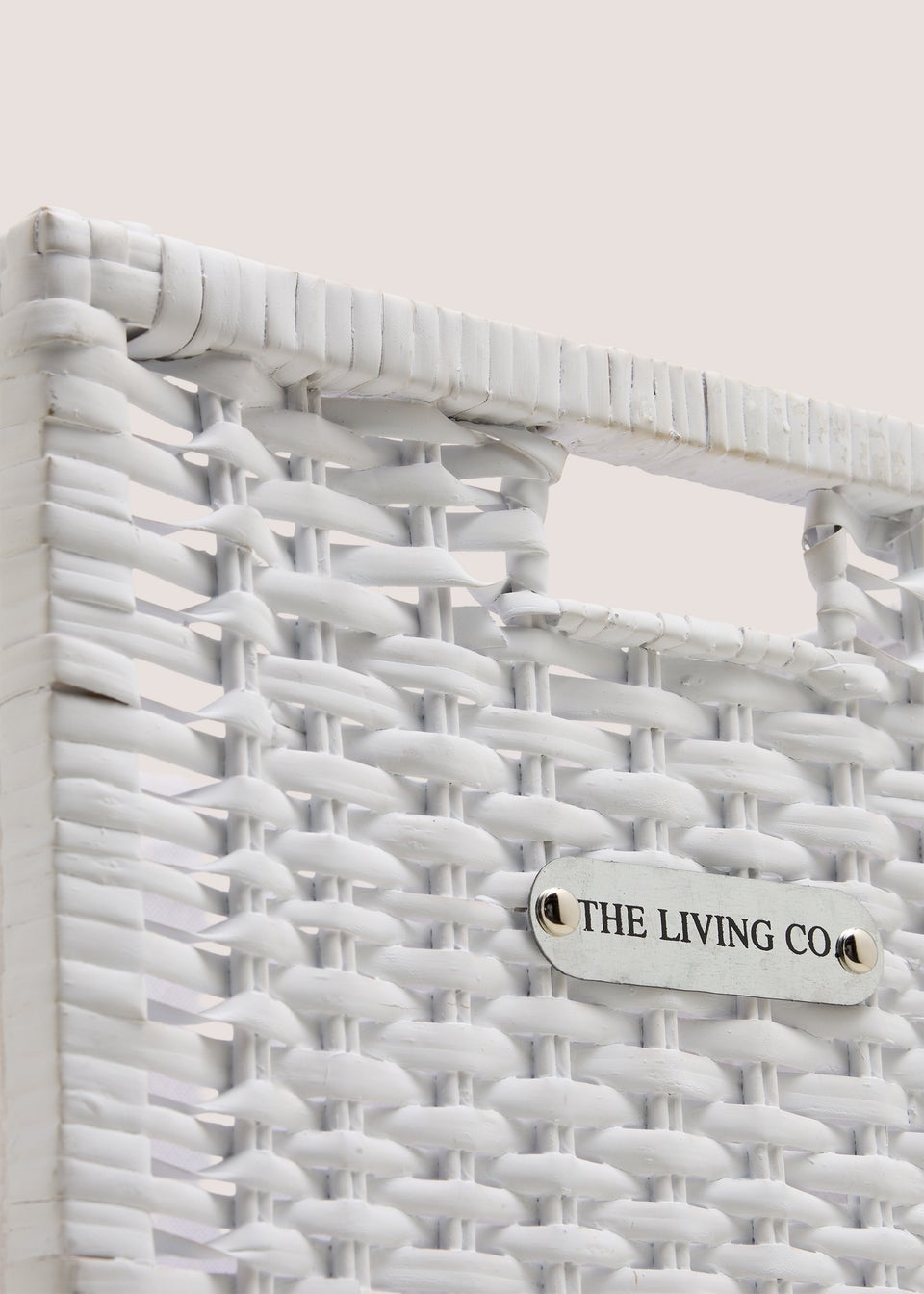 White Collapsible Living Basket