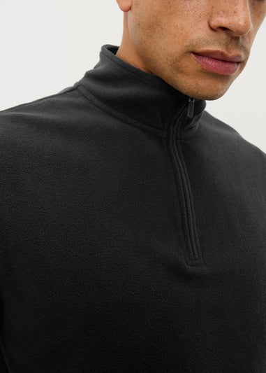 Souluxe Black 1/4 Zip Base Layer Fleece