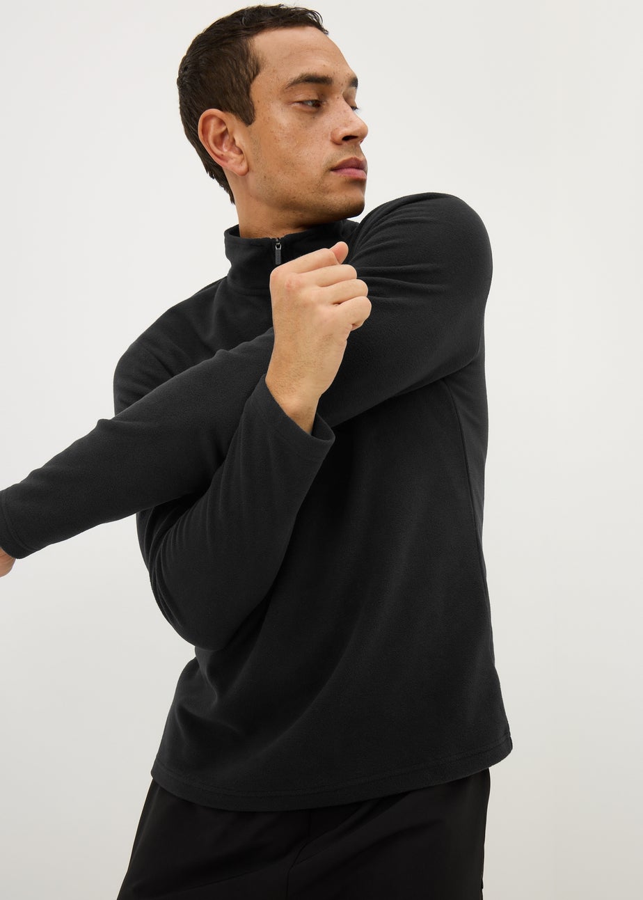 Souluxe Black 1/4 Zip Base Layer Fleece