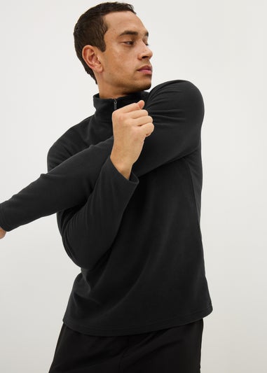 Souluxe Black 1/4 Zip Base Layer Fleece