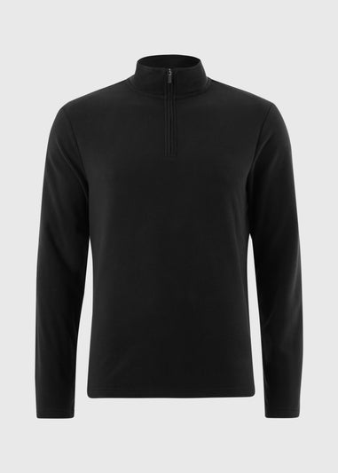 Souluxe Black 1/4 Zip Base Layer Fleece