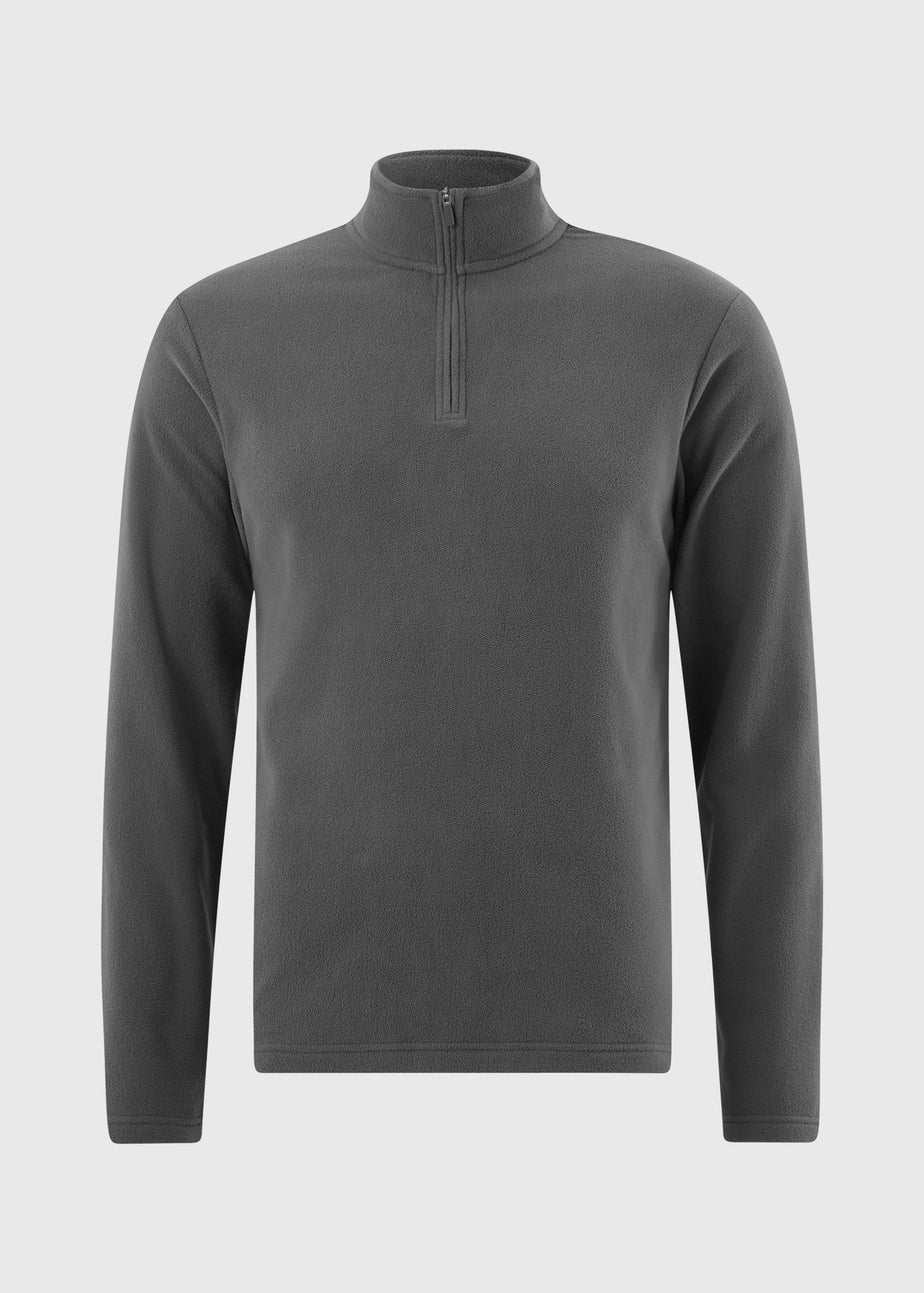 Souluxe Grey 1/4 Zip Base Layer Fleece