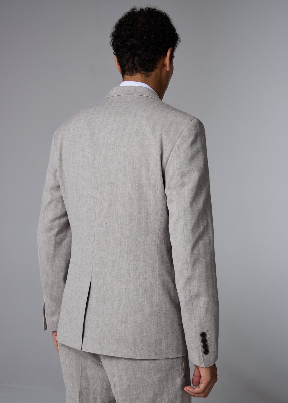 Taylor & Wright Langham Stone Herringbone Slim Fit Suit Jacket