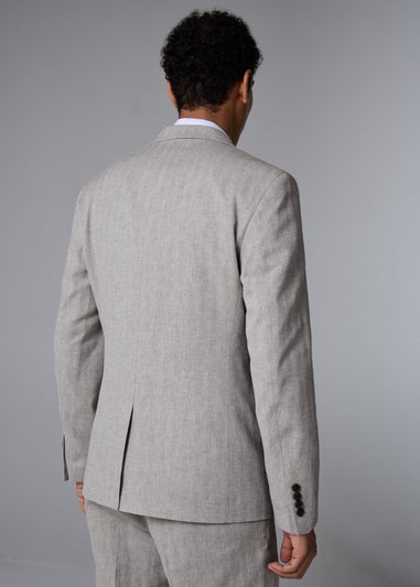 Taylor & Wright Langham Stone Herringbone Slim Fit Suit Jacket