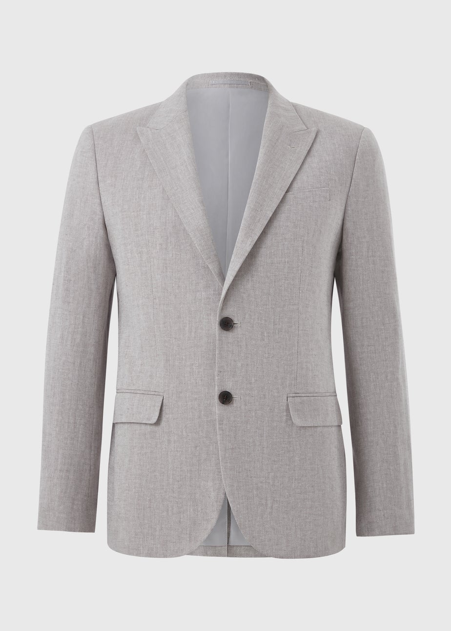 Taylor & Wright Langham Stone Herringbone Slim Fit Suit Jacket