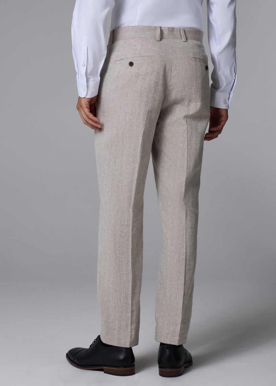 Taylor & Wright Langham Stone Herringbone Slim Suit Trousers