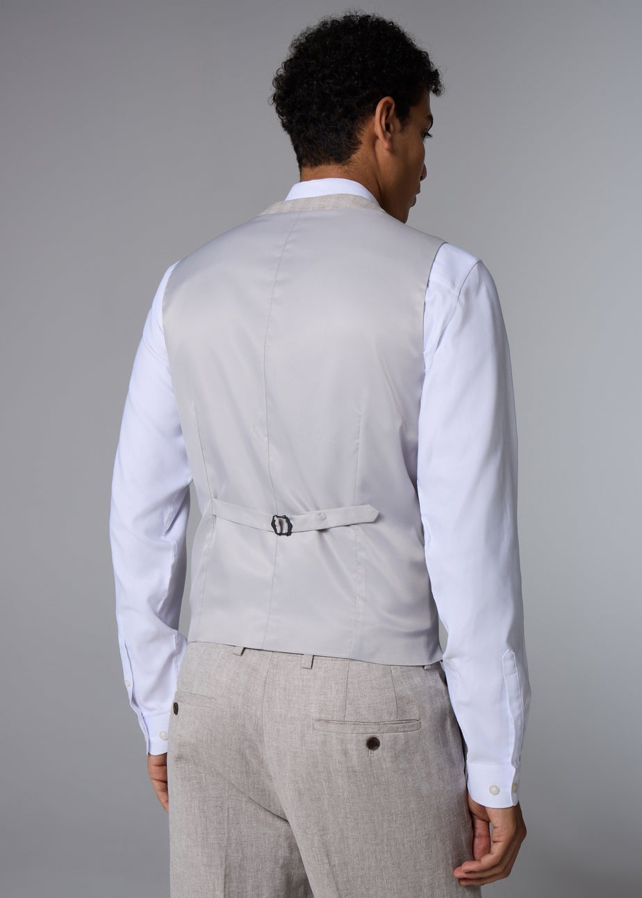 Taylor & Wright Langham Stone Herringbone Suit Waistcoat