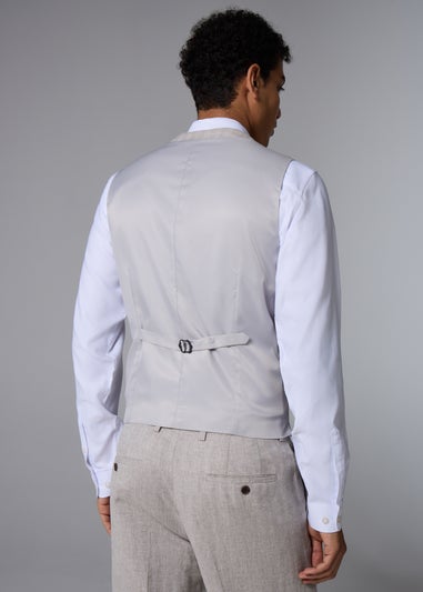 Taylor & Wright Langham Stone Herringbone Suit Waistcoat