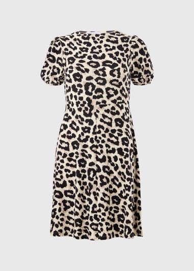 Brown Leopard Print Supersoft Mini Dress
