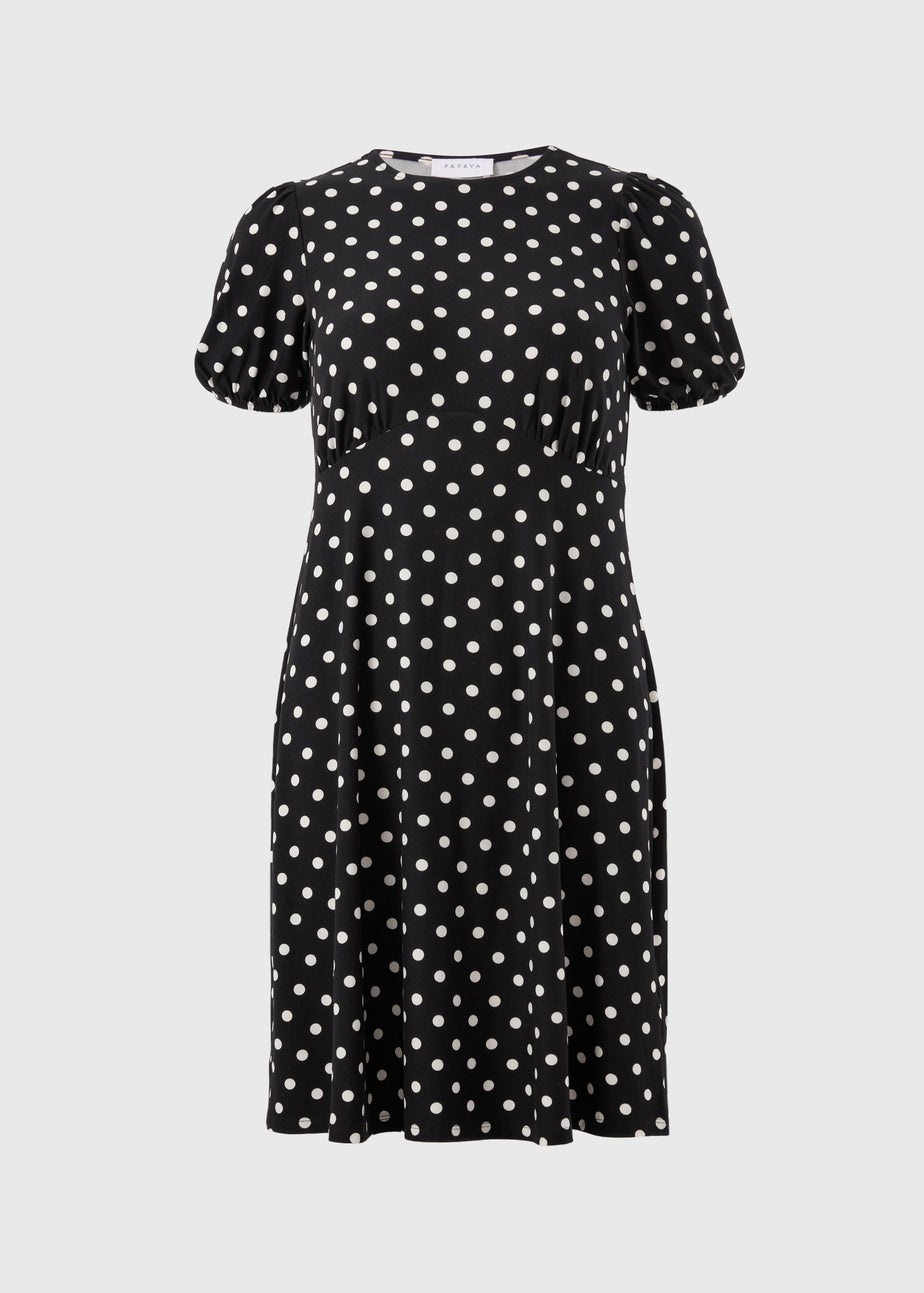 Black Polka Dot Supersoft Mini Dress