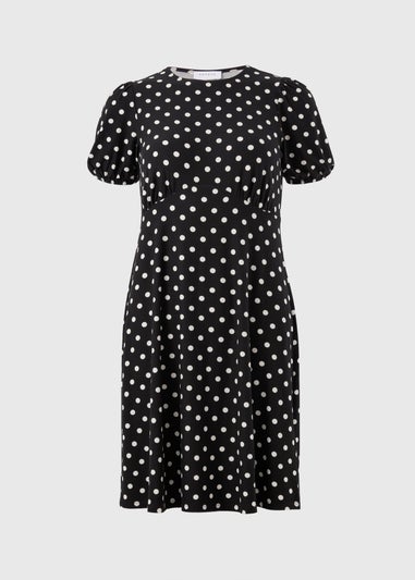 Black Polka Dot Supersoft Mini Dress