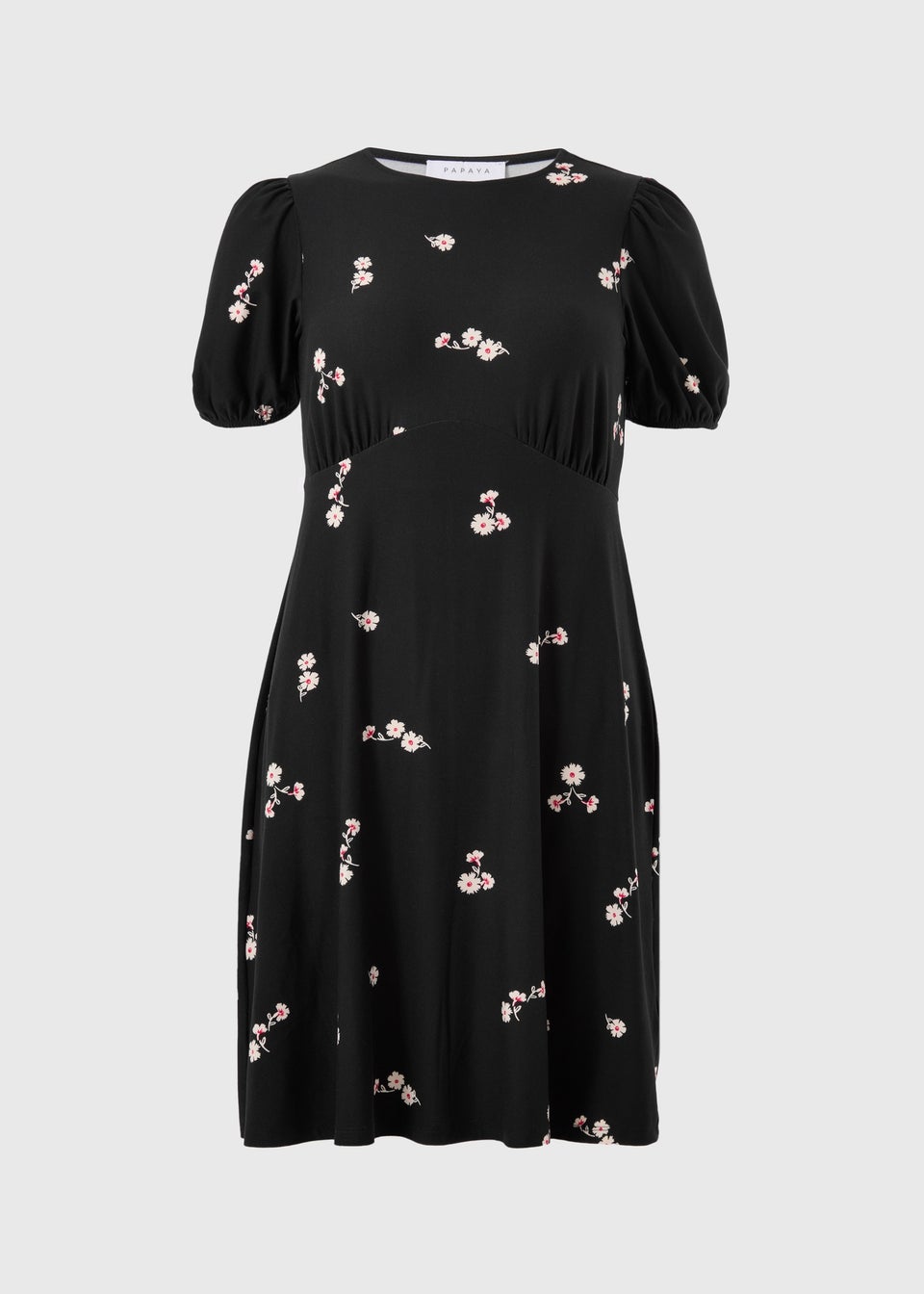 Black Ditsy Floral Supersoft Mini Dress