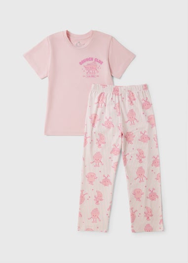 Girls Pink Brunch Club Long Pyjama Set (7-13yrs)