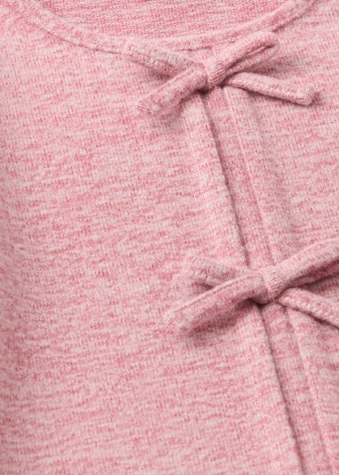 Girls Pink Bow Snit Top & Trouser Set (7-15yrs)