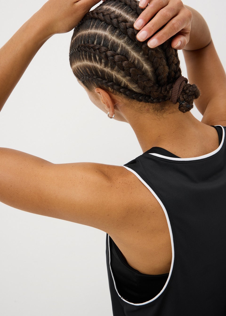 Souluxe Black Piped Vest Top