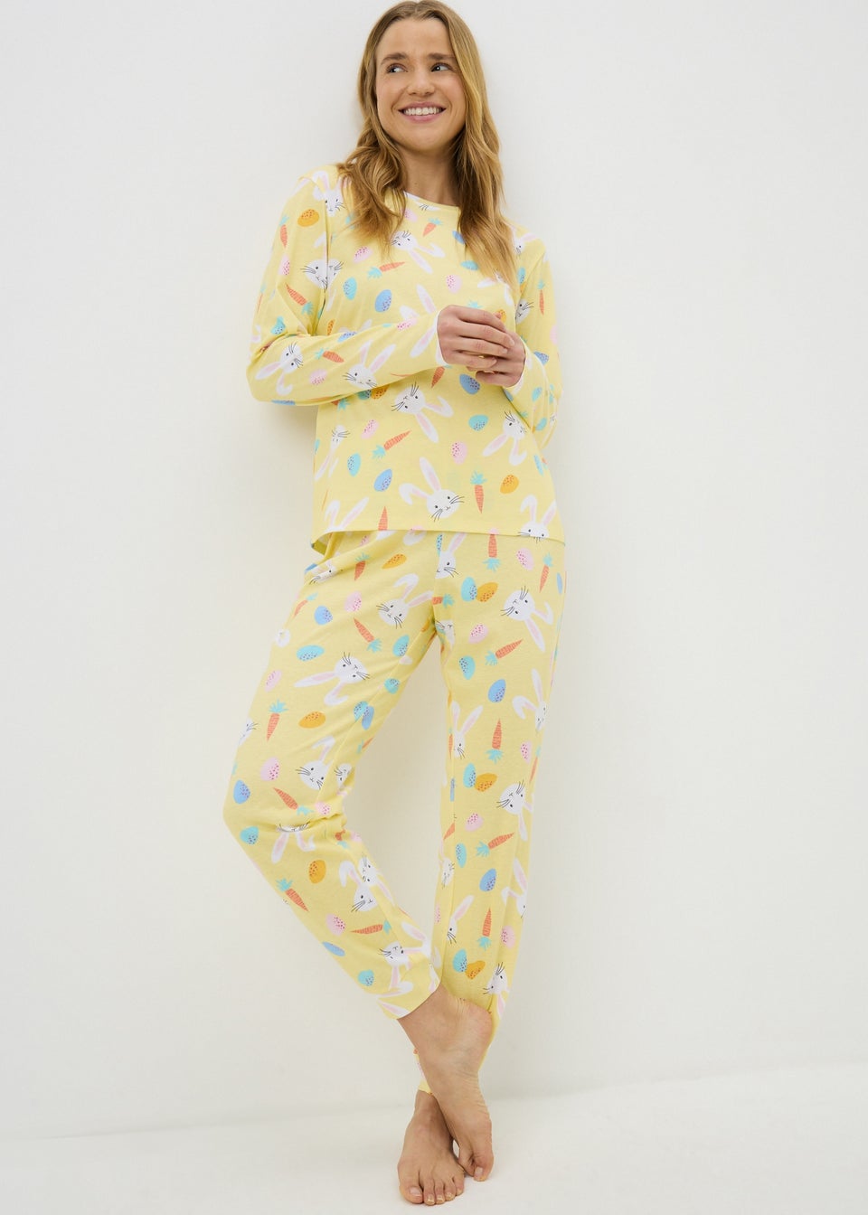 Yellow Easter Bunny Matching Family Pyjama Set