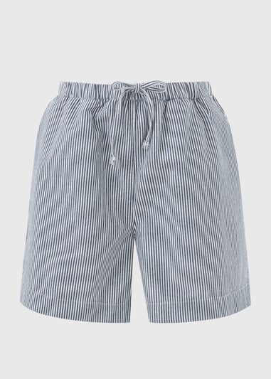 Navy Stripe Pull On Shorts