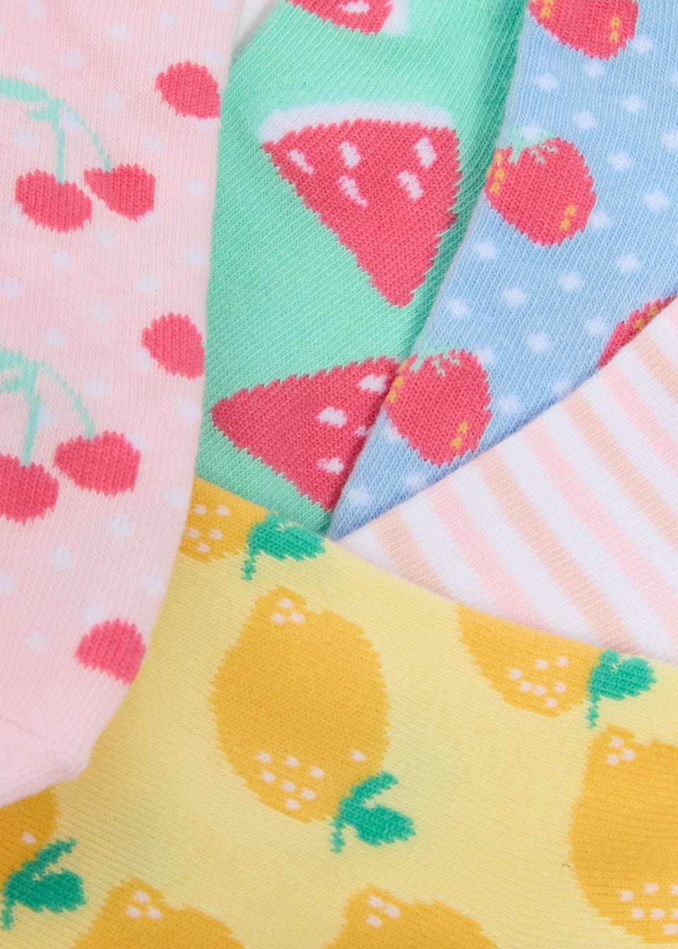 5 Pack Pink Fruit Trainer Socks