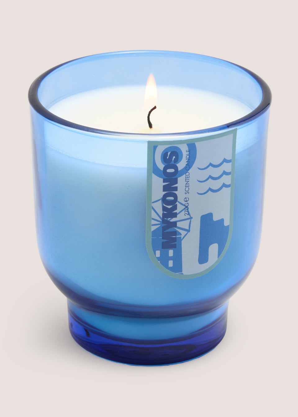Blue Mykonos Candle
