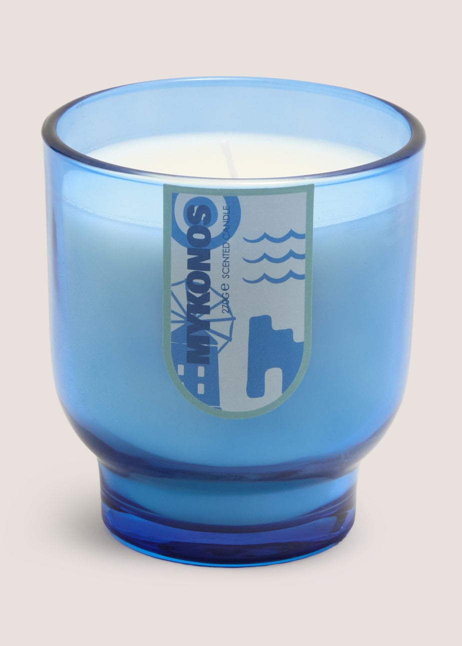 Blue Mykonos Candle