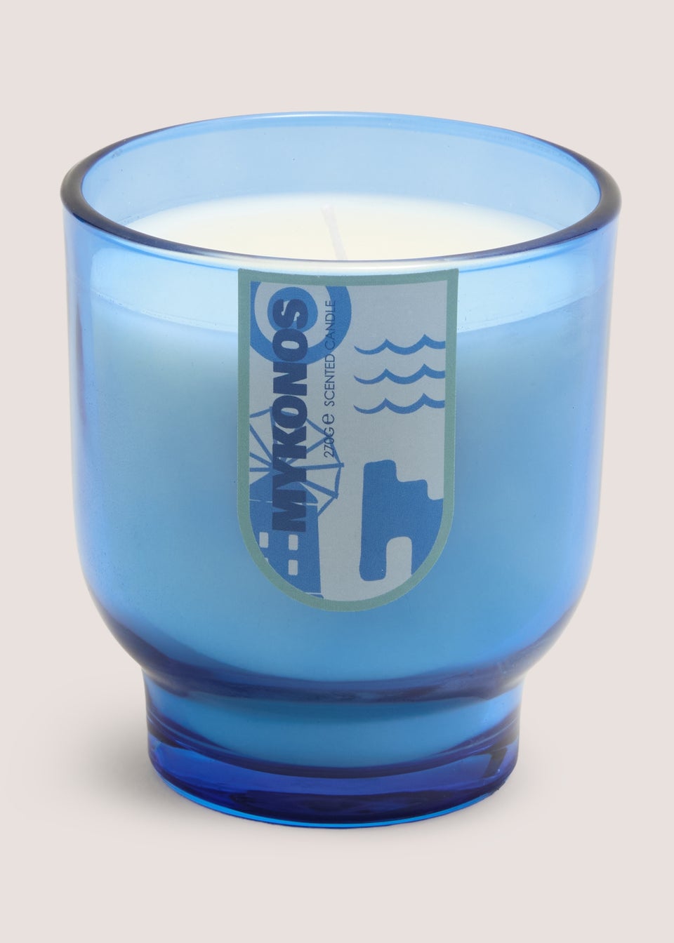 Blue Mykonos Candle