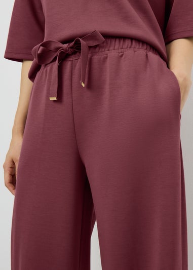 Raspberry Scuba Wide Leg Co Ord Trousers