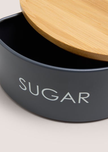 3 Piece Grey Corner Canisters