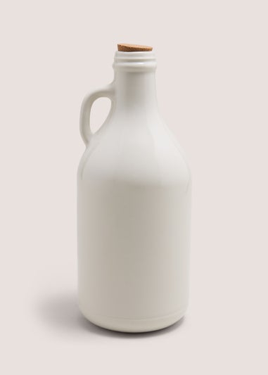 White Stoneware Bottle