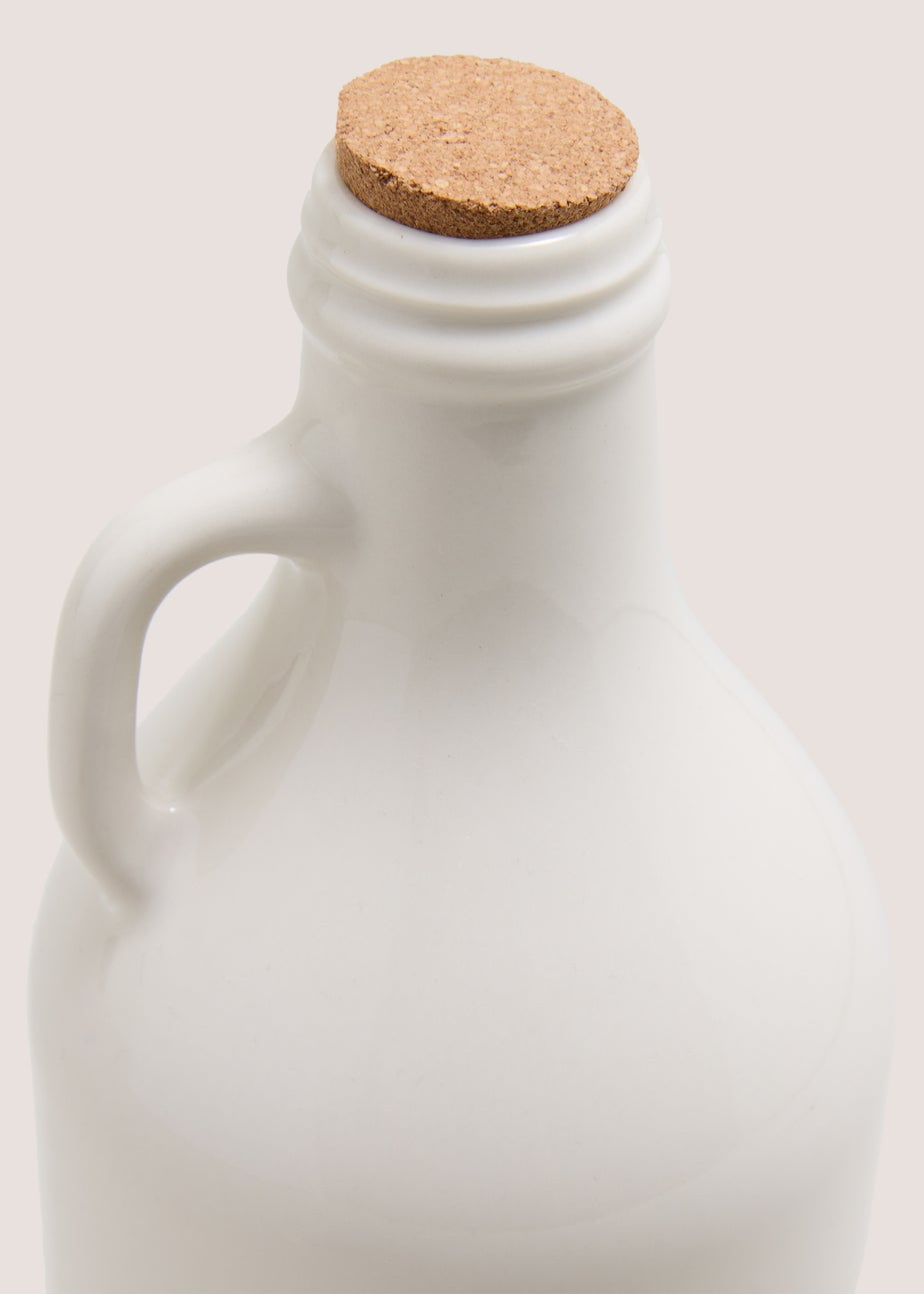 White Stoneware Bottle