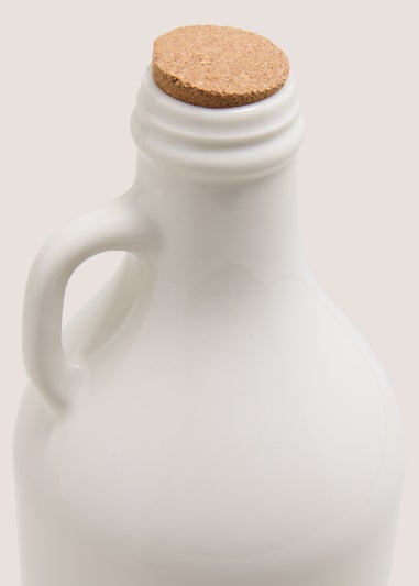 White Stoneware Bottle
