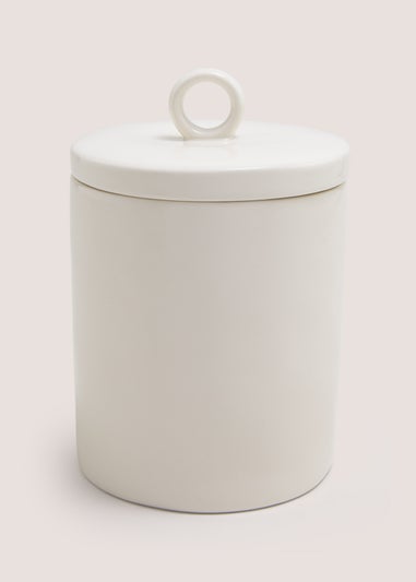 Stoneware Laundry Jar