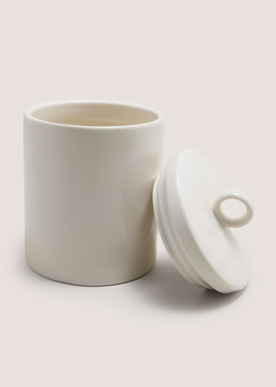 Stoneware Laundry Jar