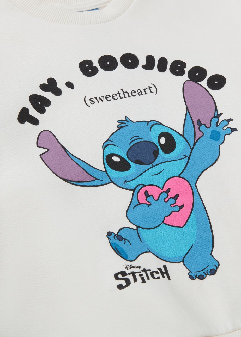 Disney Girls Cream Stitch Sweatshirt (4-13yrs)