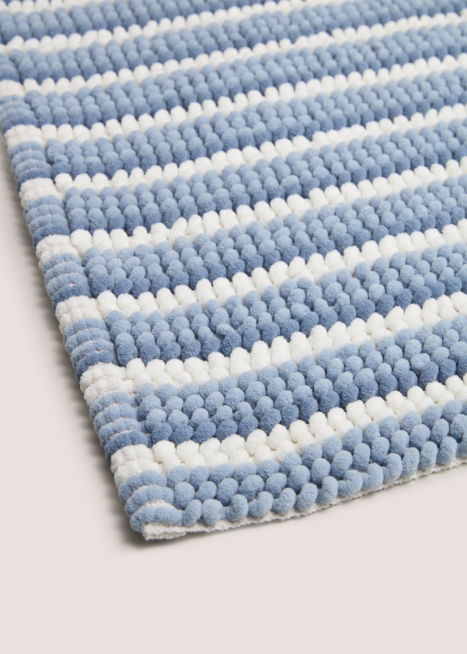 Blue Striped Bath Mat