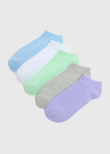 5 Pack Pastel Trainer Liner Socks