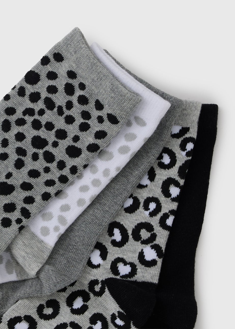 5 Pack Mono Animal Ankle Socks