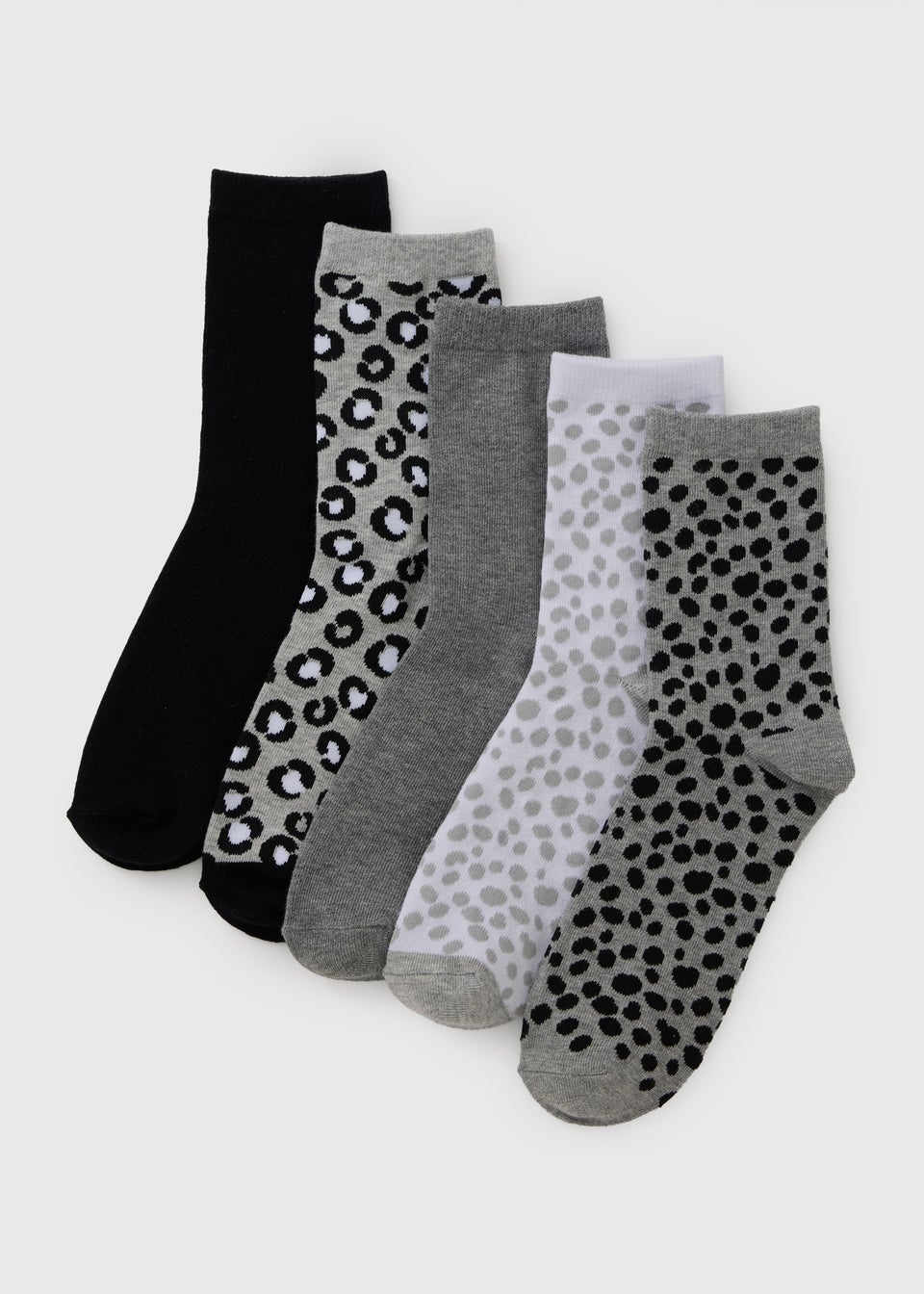 5 Pack Mono Animal Ankle Socks
