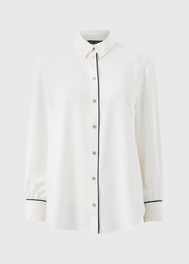 Et Vous Cream Piped Shirt