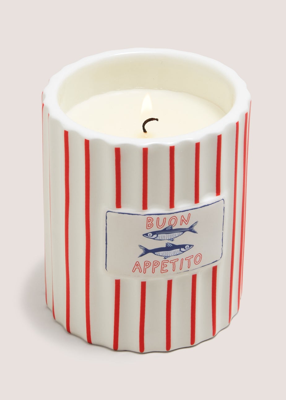 Buon Appetito Stripe Candle