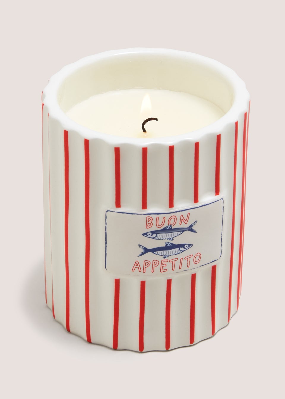 Buon Appetito Stripe Candle