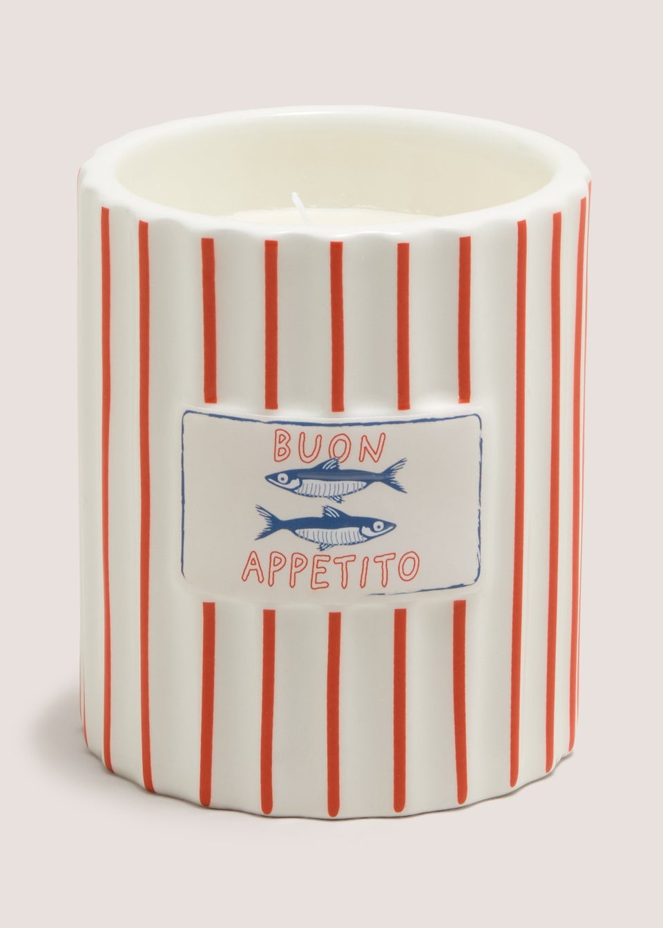 Buon Appetito Stripe Candle