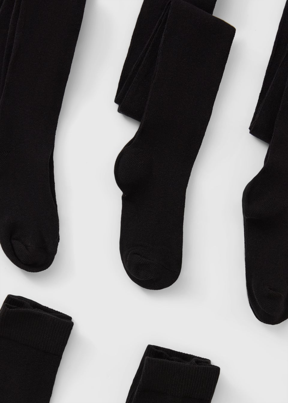 5 Pack Girls Black Soft Tights (2-13yrs)