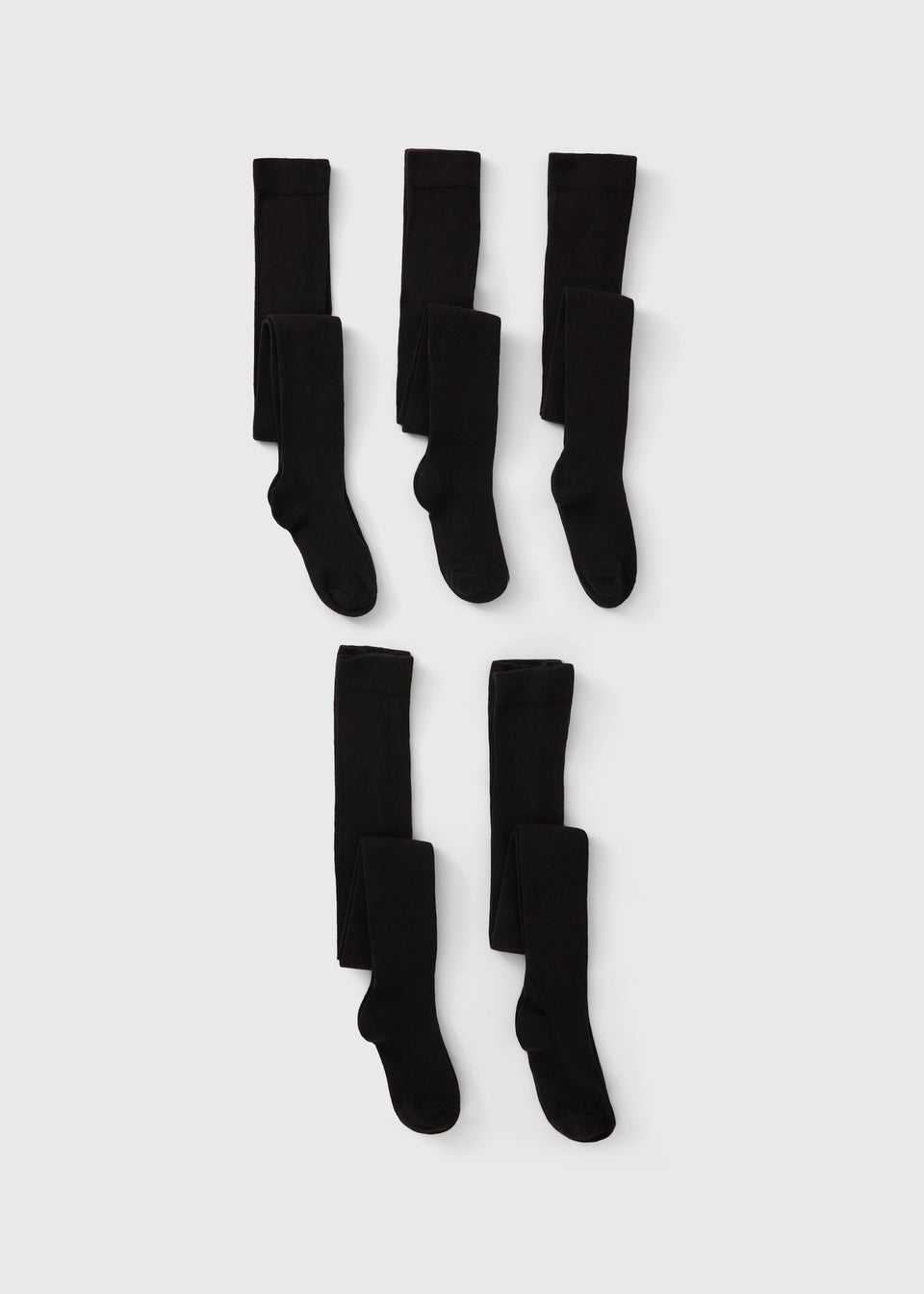 5 Pack Girls Black Soft Tights (2-13yrs)