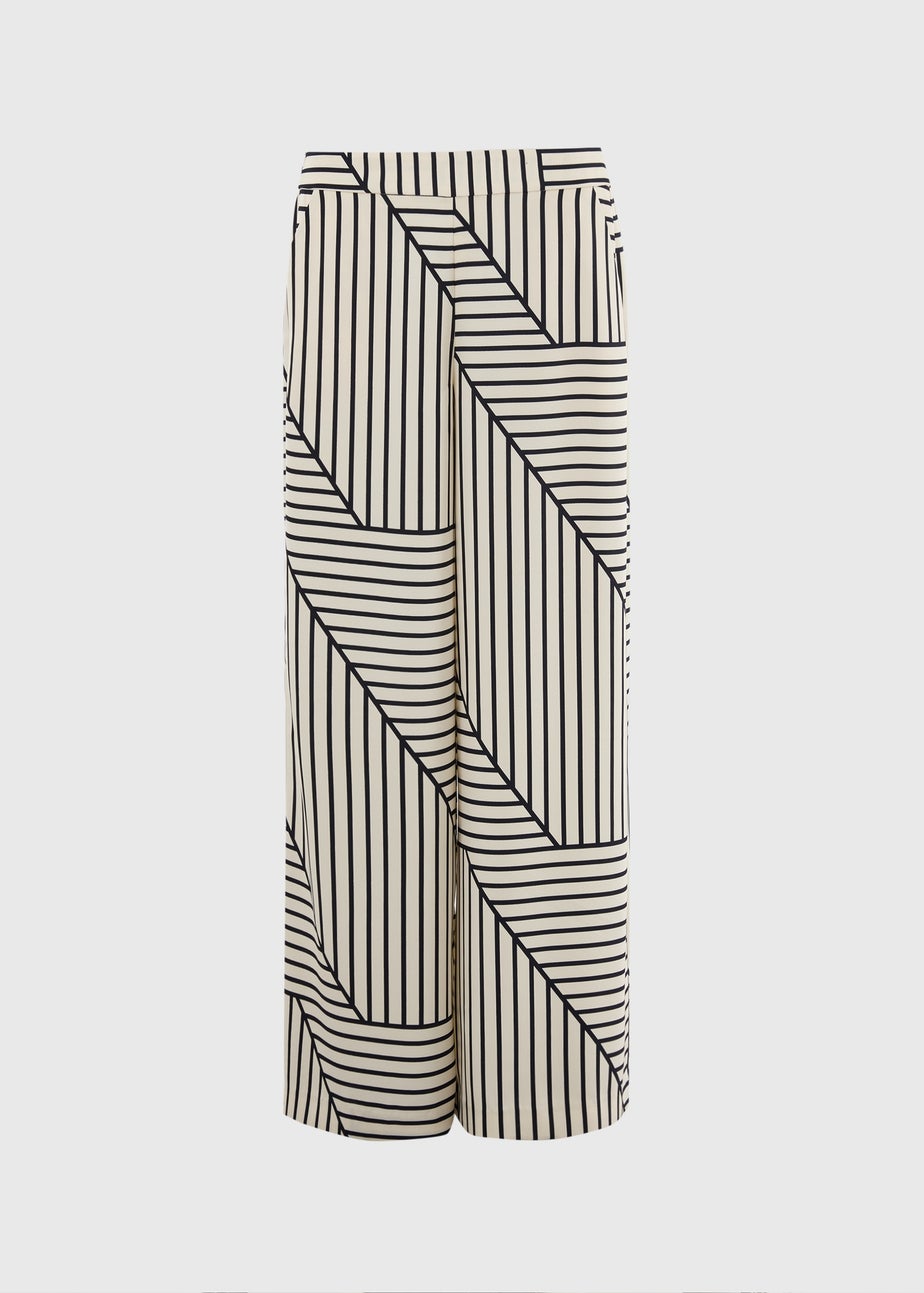 Et Vous Black Stripe Satin Wide Leg Co Ord Trousers