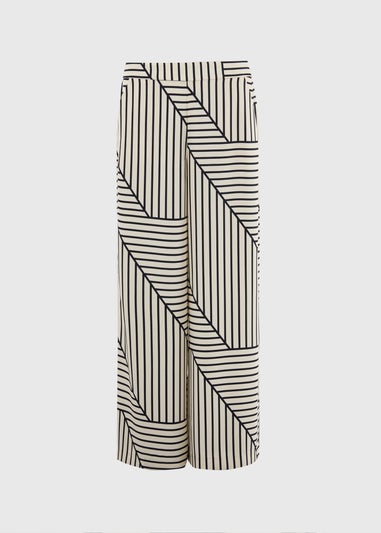 Et Vous Black Stripe Satin Wide Leg Co Ord Trousers