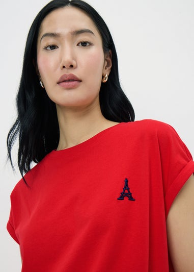 Red Eiffel Tower T-Shirt