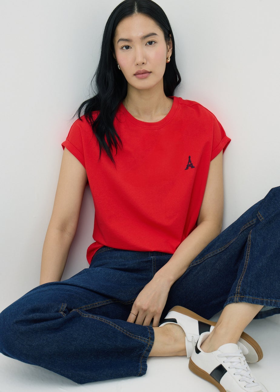 Red Eiffel Tower T-Shirt