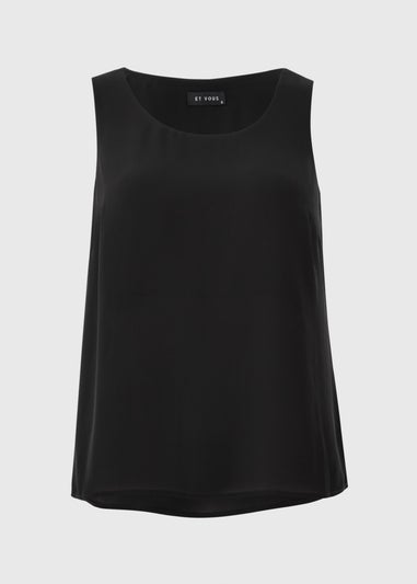Et Vous Black Vest Top